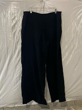 Eileen Fisher Black Merino Wool Pants Size XL